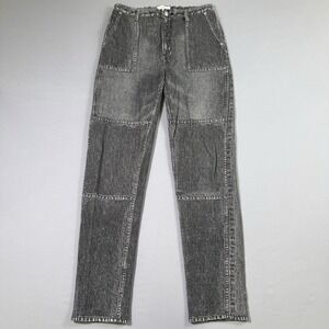 Rag & Bone Miramar Mia Sweatpants Jeans Womens Small Black Faux Denim Light Wash